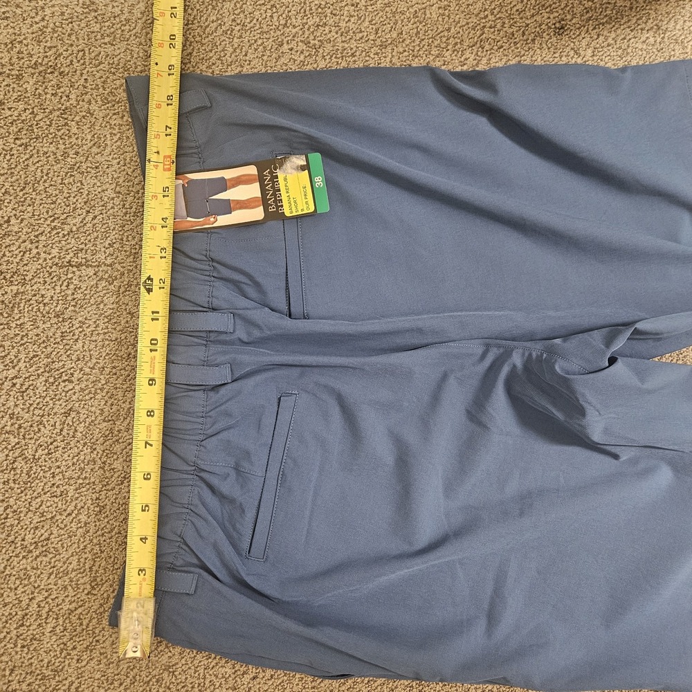 Banana Republic Short Mens‎ 38 Blue Elastic Waistband Flat Front - Picture 8 of 10